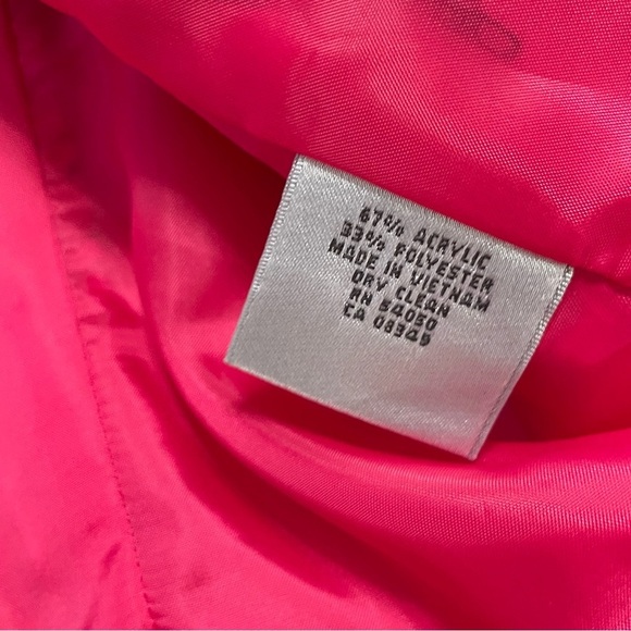 Kasper open Blazer Womens Petite Size 4 Long Sleeves Pink Multi Tweed - Picture 8 of 11